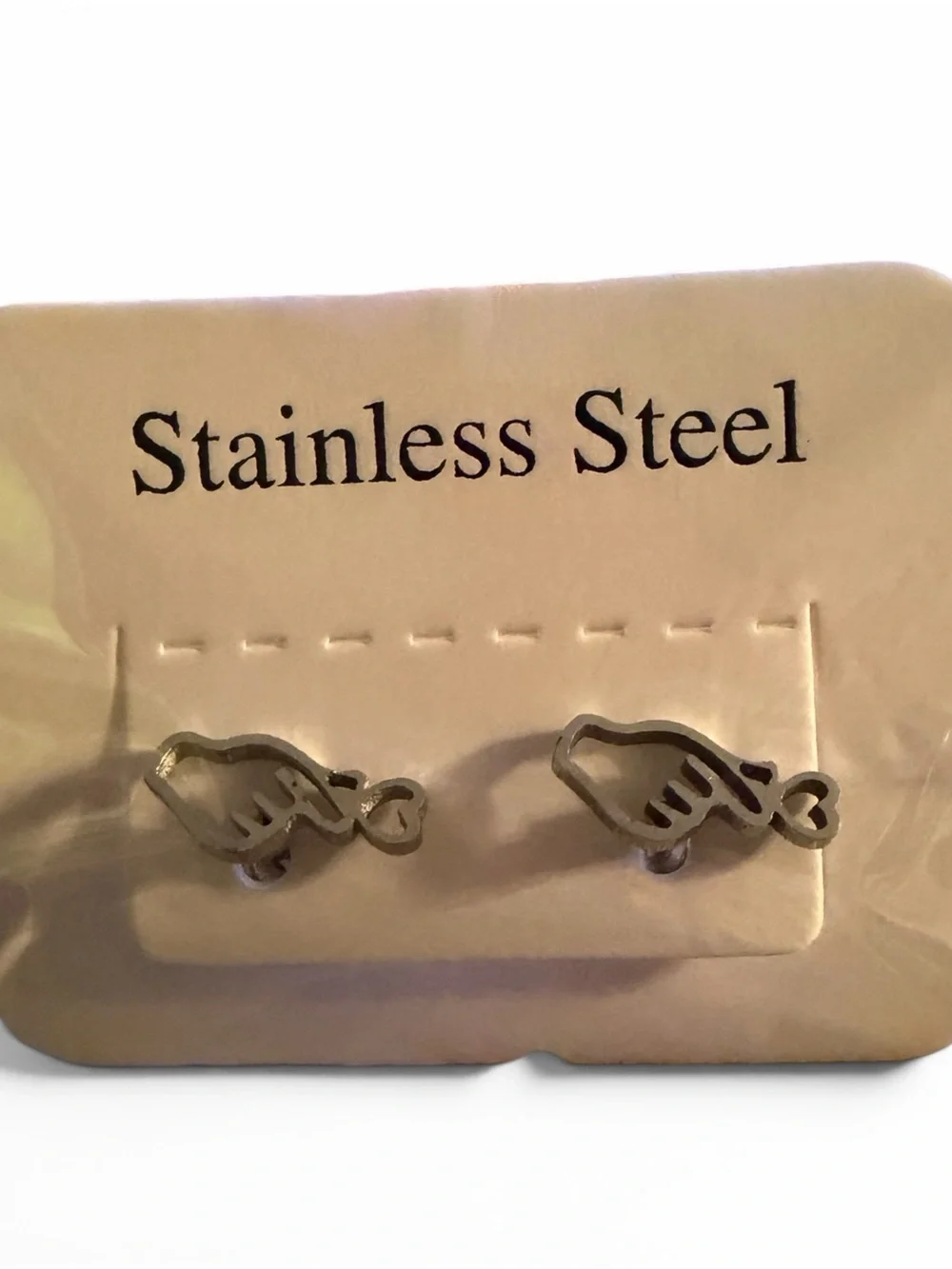 Stainless Steel clock it  Stud Earrings - Silver